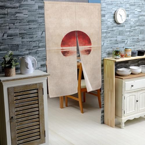 Traditional Japanese Noren Door Curtain 283 x 472 Sunset