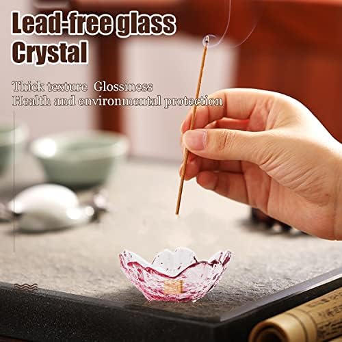 Cherry Blossom Incense Stick Holder with 9 Holes Brass Base