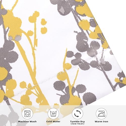 DriftAway Leah Abstract Floral Blossom Thermal Insulated Window Curtain Valance 52x18 Inches