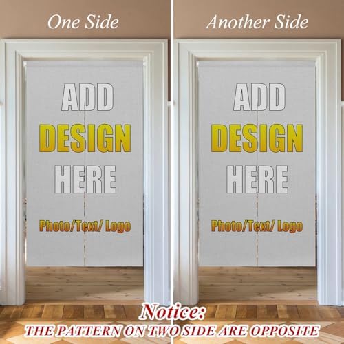 Customizable Double Sided Doorway Curtain with Picture 34x60 Inch