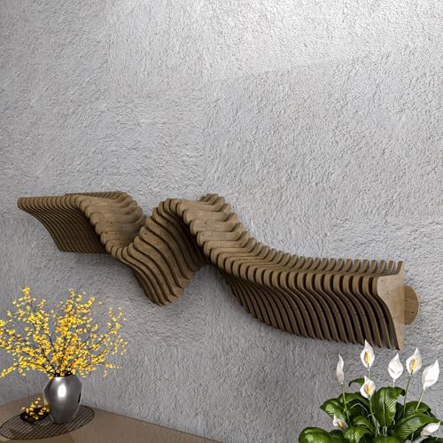 Batamex 40 Inch Wavy Floating Shelf TV Unit