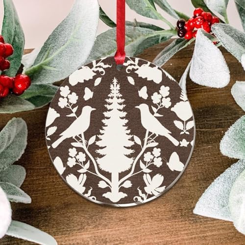 3 Acrylic Christmas Ornaments 2024 Aquamarine Hanging Decor Baubles