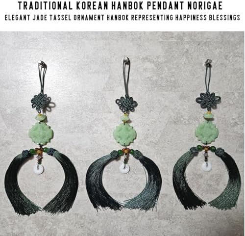 Traditional Korean Pendant Norigae Jade Tassel Ornament