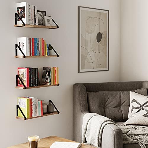 Wallniture Ponza Floating Shelves Wall Mounted Set of 4