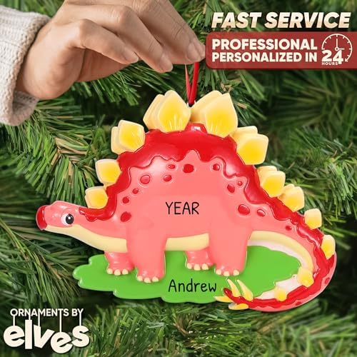 Personalized Dinosaur Christmas Ornament 2024