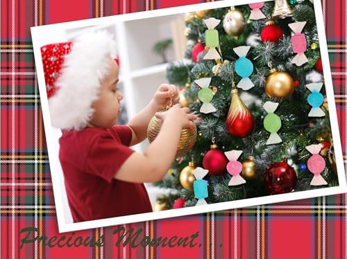 Christmas Traditions 3 to 35 Inch Iridescent Glitter Candy Ornaments Set of 9