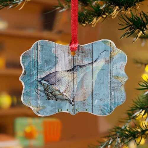 3 Inch Acrylic Christmas Ornaments Nautical Theme