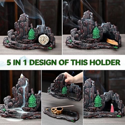 5 in 1 Mountain Waterfall Incense Holder