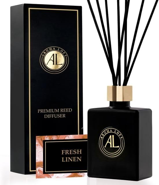 Fresh Linen Reed Diffuser Set for Home Office