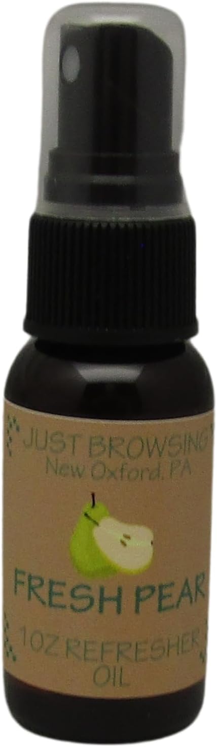 Just Browsing Fresh Pear Potpourri Refresher Oil 1 Ounce Spray Bottle Brown