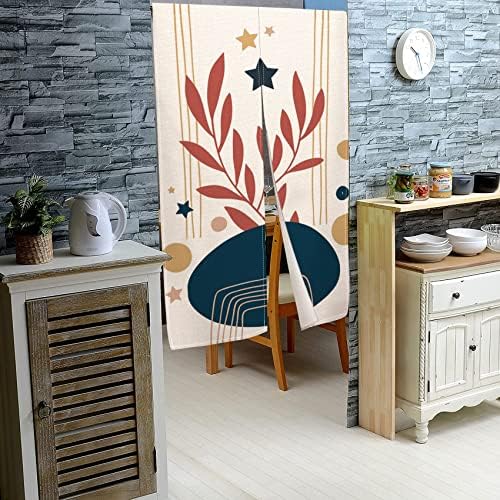 Leowefowa Traditional Japanese Noren Curtain with Mountains and Wild Goose Print 1