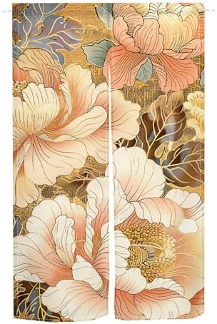 Chinese Style Blooming Flowers Panel Curtain for Home Use