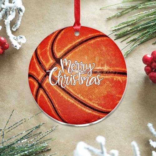 3 Inch Clear Acrylic Christmas Ornaments 2023 Baseball Football Decor