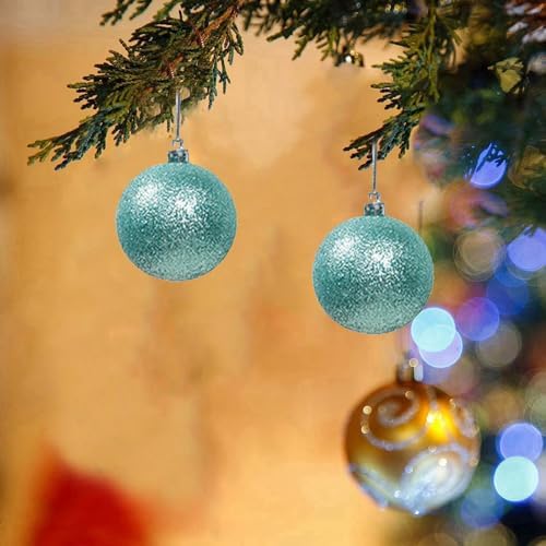 12PCS Flocked Christmas Balls 2023