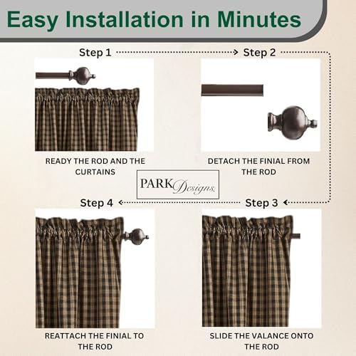 Park Designs Sturbridge Lined Panel 84 Black