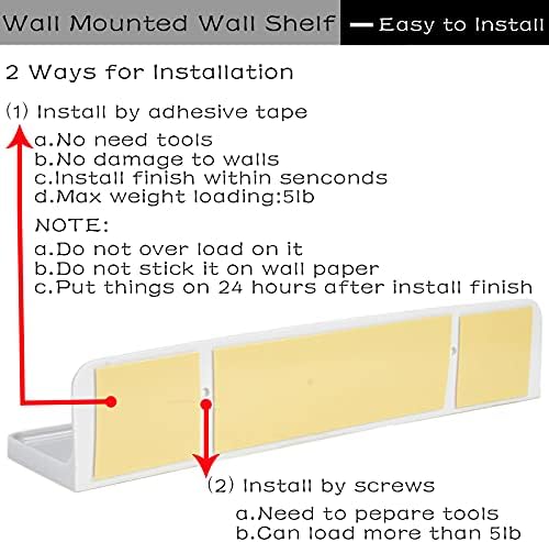 JDYOOMI Wall Mounted Floating Shelf 2Pcs Set