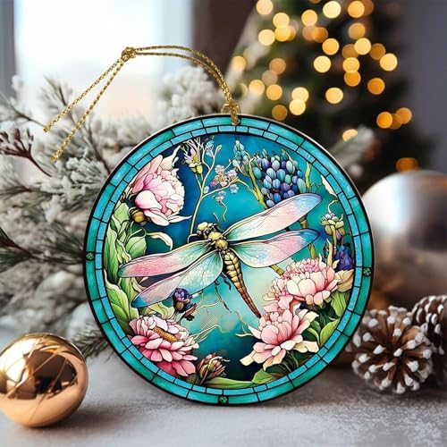 Dragonfly Christmas Ornament 2024 Hanging Decor