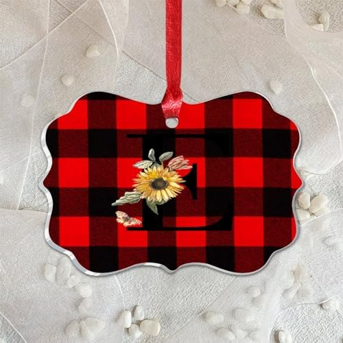 2023 Acrylic Christmas Ornament Black Monogram E