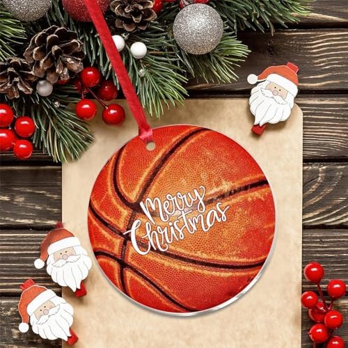 3 Inch Clear Acrylic Christmas Ornaments 2023 Baseball Football Decor