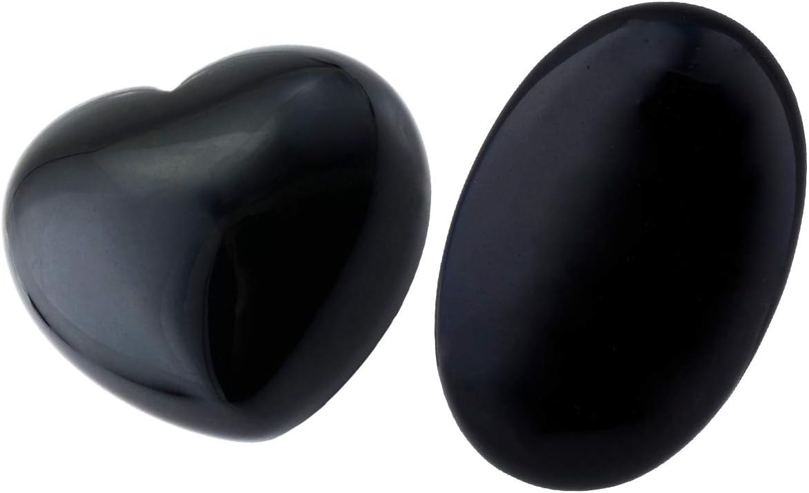 SUNYIK Polished Love Heart Soap Palm Stone Set with Gift Box
