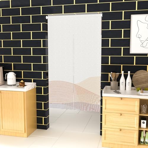 Leowefowa Double Sided Noren Curtain for Room Divider