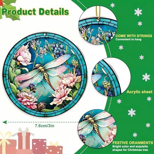 Dragonfly Christmas Ornament 2024 Hanging Decor
