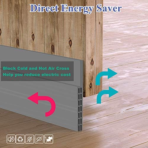 Suptikes Huge Gap Door Draft Stopper 34 W x 39 L Grey