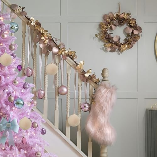 Wedhapy 12 Velvet Christmas Tree Balls 2 Inch
