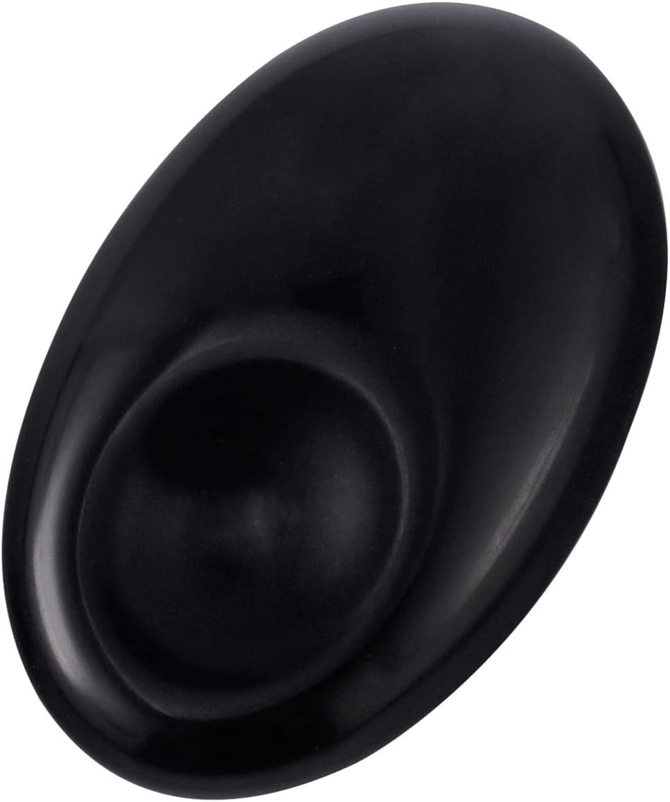 SUNYIK Natural Hand Carved Thumb Worry Stone Black Obsidian