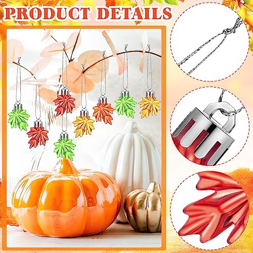 Zeyune Fall Maple Leaf Hanging Ornaments for Thanksgiving