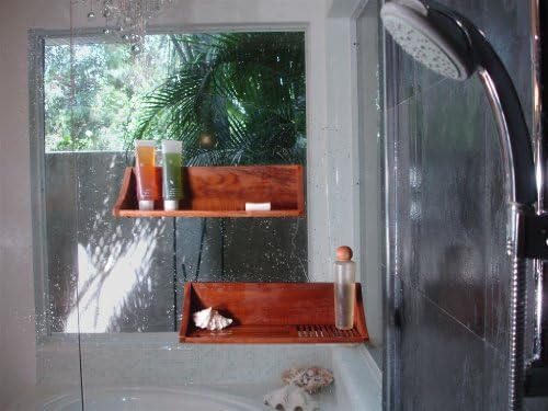 AquaTeak Original Moa Straight Teak Shower Shelf
