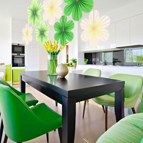9 Pcs Paper Flower Fans for Party Decorations