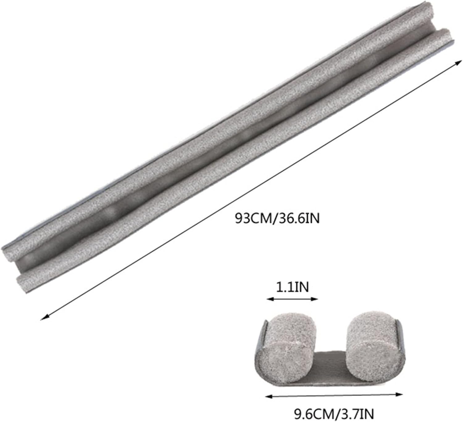 Large Door Draft Stopper 36 Inch Black Adjustable Gap Blocker