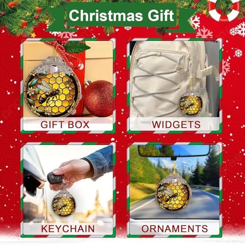 Bee Christmas Tree Ornaments with Silver Buckle
