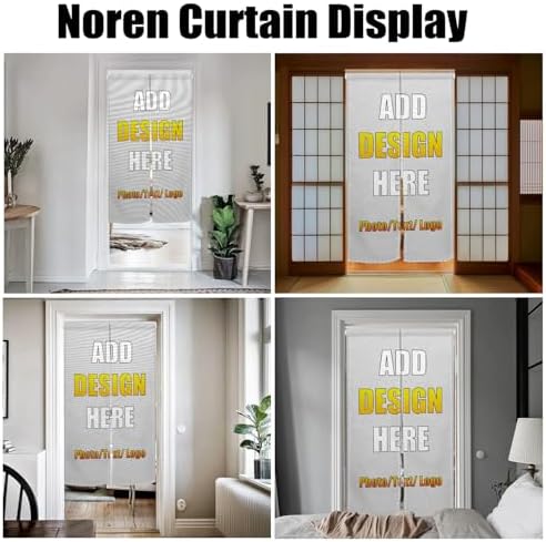 Customizable Double Sided Doorway Curtain with Picture 34x60 Inch