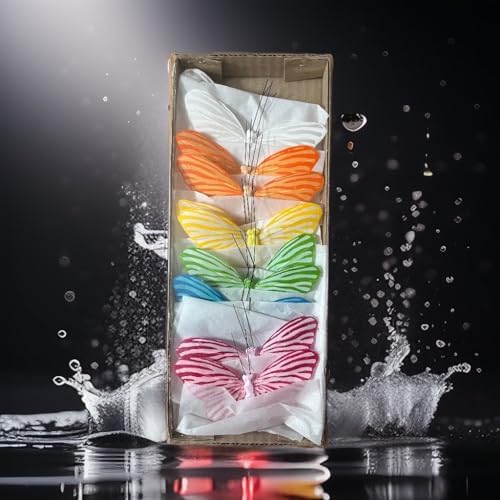 12PCS Zebra Butterfly Magnets Decoration Kit 4 Inch