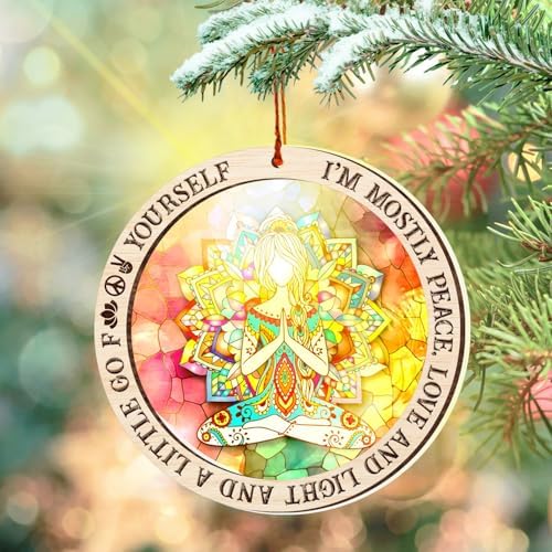 Namaste Yoga Ornament for Christmas Tree 2024