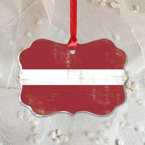 3 Inch Clear Acrylic Christmas Ornaments 2023 Latvia Decorative Baubles
