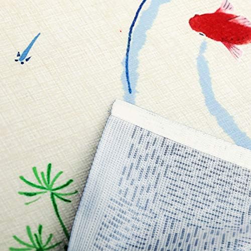 Japanese Noren Door Curtain with Golden Fish Design