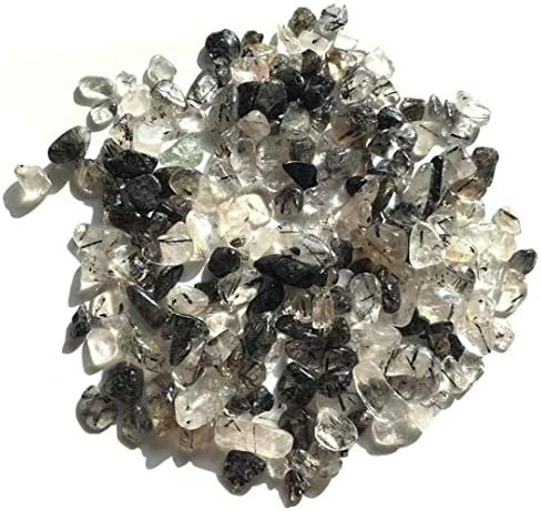 Black Rutilated Quartz Tumbled Chips 05lb Stones