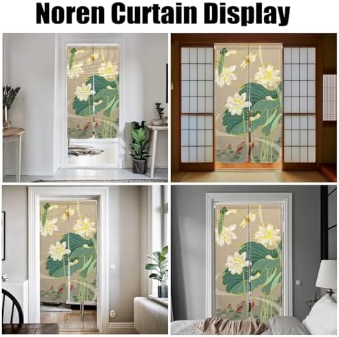 Japanese Noren Door Curtain with Ukiyoe Design
