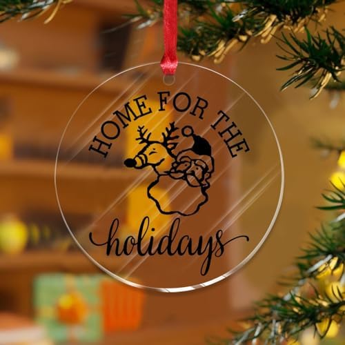3 Inch Clear Acrylic Christmas Ornaments 2023 Home Decor Baubles