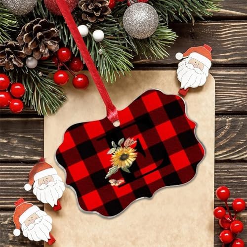 2023 Acrylic Christmas Ornament Black Monogram E