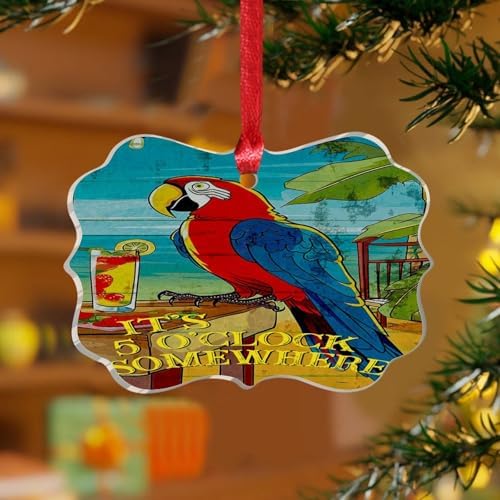3 Inch Acrylic Christmas Ornaments 2024 Unique Decorative Baubles