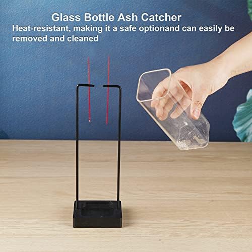 Hukalw Incense Holder for Sticks with Glass Ash Catcher