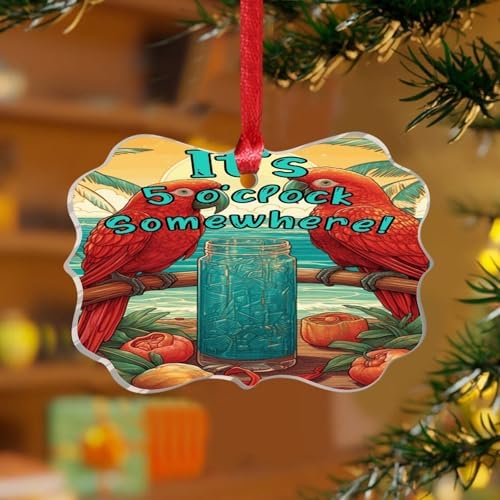 3 Acrylic Christmas Ornaments 2024 Fun Decor Baubles