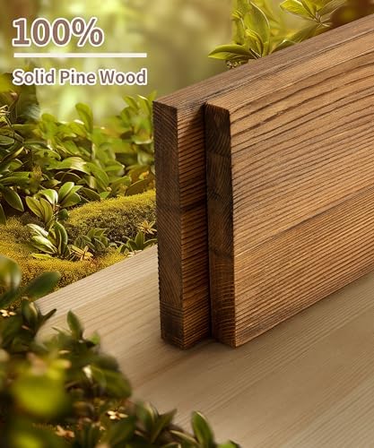 Gronda 24 Inch Rustic Pine Floating Shelves Set of 2