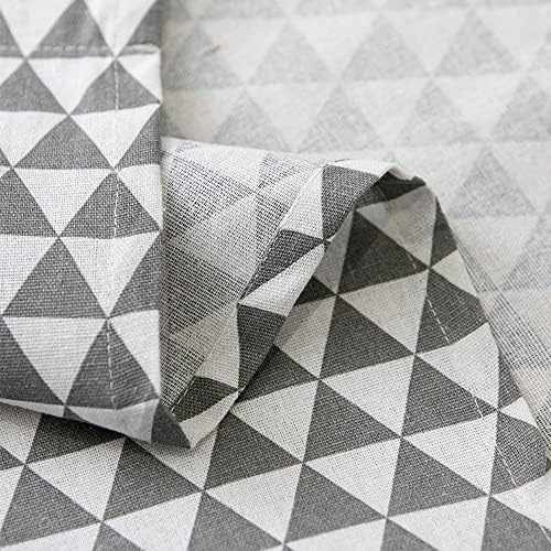 Geometric Door Curtain Panel in Gray Triangle