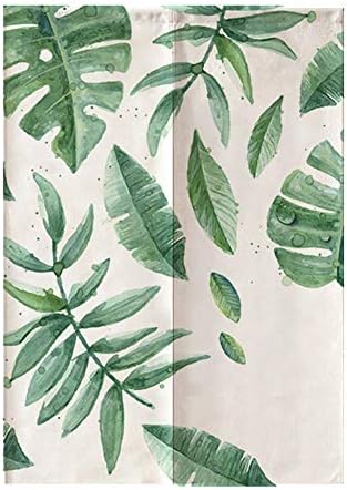 Sunicon Japanese Noren Curtain Green Leaves Print 335 x 472in