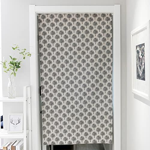 Huamengoo Geometric Door Curtain Panel Beige